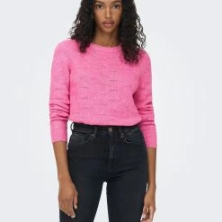 ONLY SHOP 7 Only Strickpullover »ONLLOLLI L/S PULLOVER KNT NOOS - 15234745« 3748 In Pink
