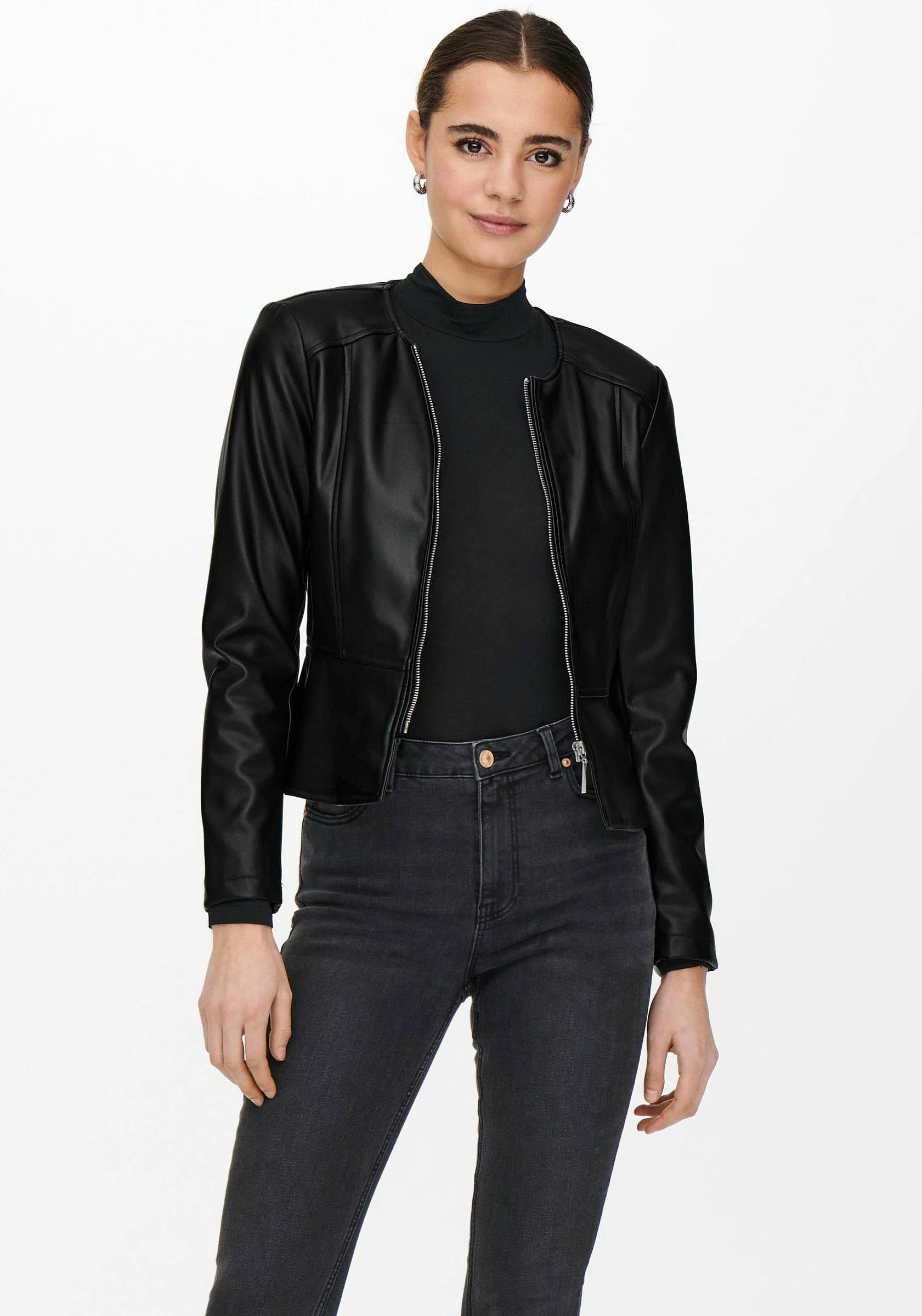 Only Lederimitatjacke »ONLSARAMY FAUX LEATHER JACKET CC OTW« 4 Only Lederimitatjacke »ONLSARAMY FAUX LEATHER JACKET CC OTW« – Bild 2