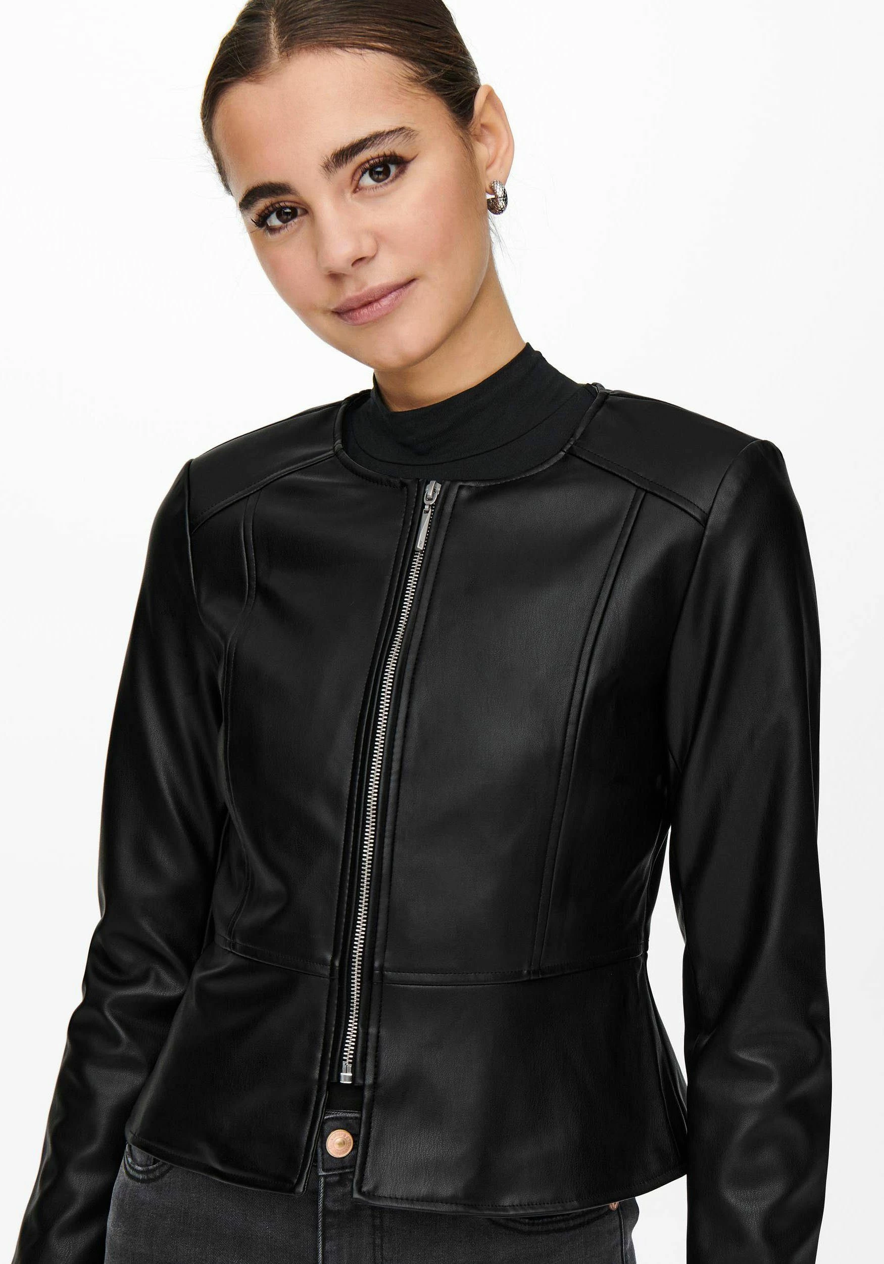 Only Lederimitatjacke »ONLSARAMY FAUX LEATHER JACKET CC OTW« 6 Only Lederimitatjacke »ONLSARAMY FAUX LEATHER JACKET CC OTW« – Bild 4