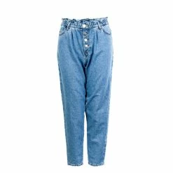 ONLY Damen Hose - Cuba Life HW Slouchy Denim - Light Blue