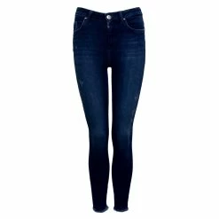 Alternative view of ONLY Damen Hose - Blush Life Mid Ankle Raw - Dark Blue