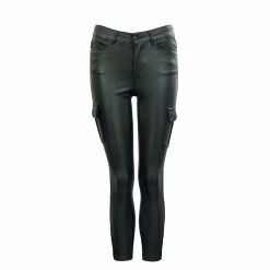 ONLY Damen Hose - Anne K NYA Mid Coat Cargo Ank Peat - Green