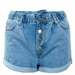 ONLY Damen Jeansshorts - Cuba Life Paperbag Shorts - Light Blue
