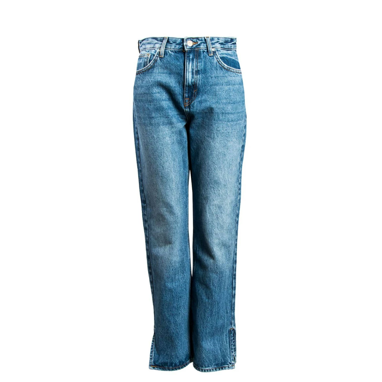 ONLY Damen Jeans - Billie Ex HW STR Slit Denim Medium - Blue 3 ONLY Damen Jeans - Billie Ex HW STR Slit Denim Medium - Blue