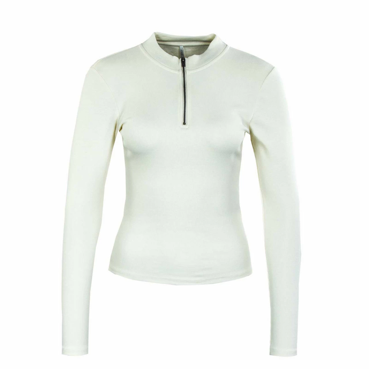 ONLY Damen Longsleeve - Nessa Half Zip - Cloud Dancer 3 ONLY Damen Longsleeve - Nessa Half Zip - Cloud Dancer