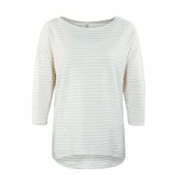ONLY Damen Longsleeve - Elly 3/4 Boatneck - Pumice Stone