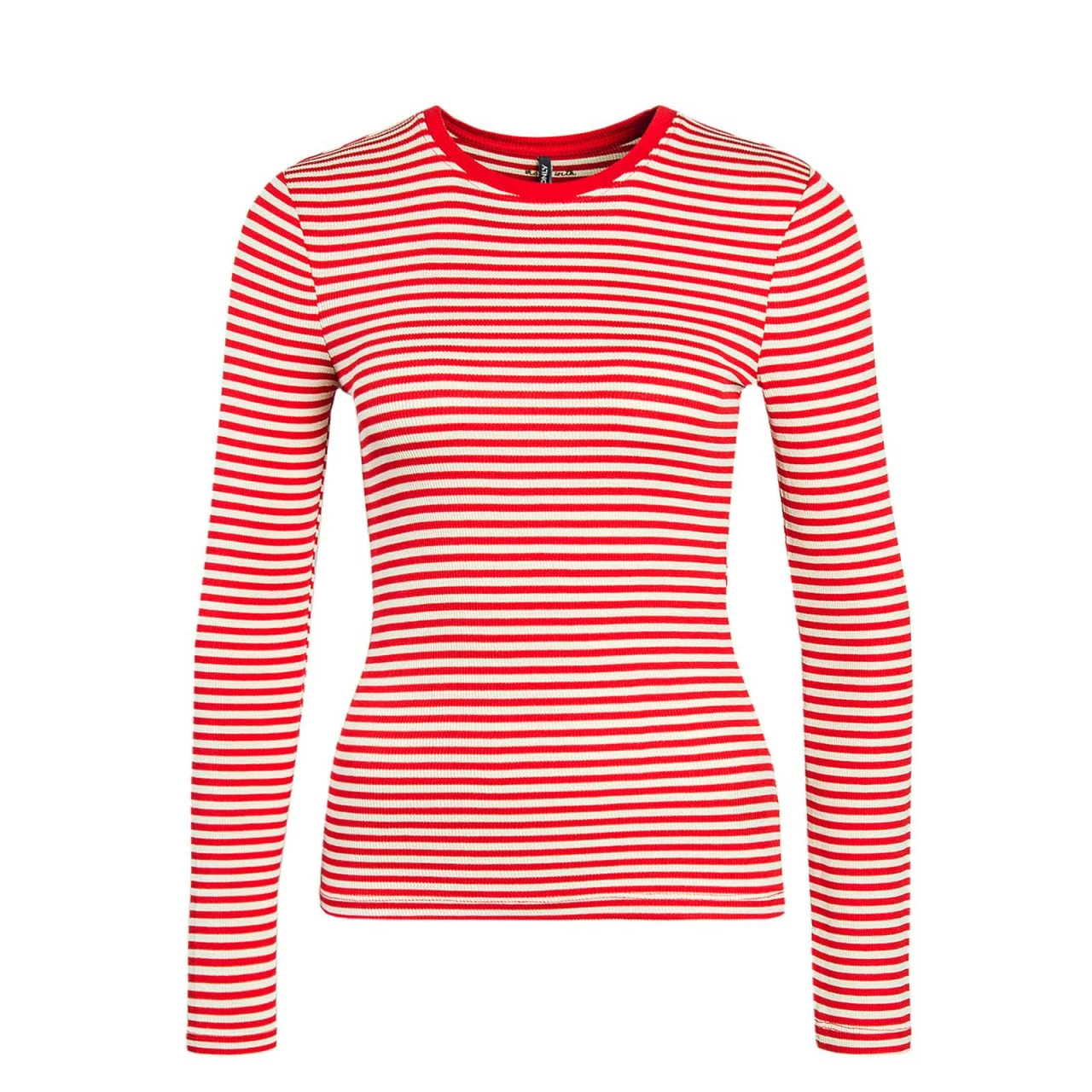 ONLY Damen Longsleeve - Maja Stripe - High Risk Red 3 ONLY Damen Longsleeve - Maja Stripe - High Risk Red
