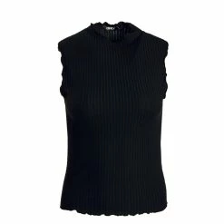 ONLY Damen Top - Lisa Rib Highneck - Black