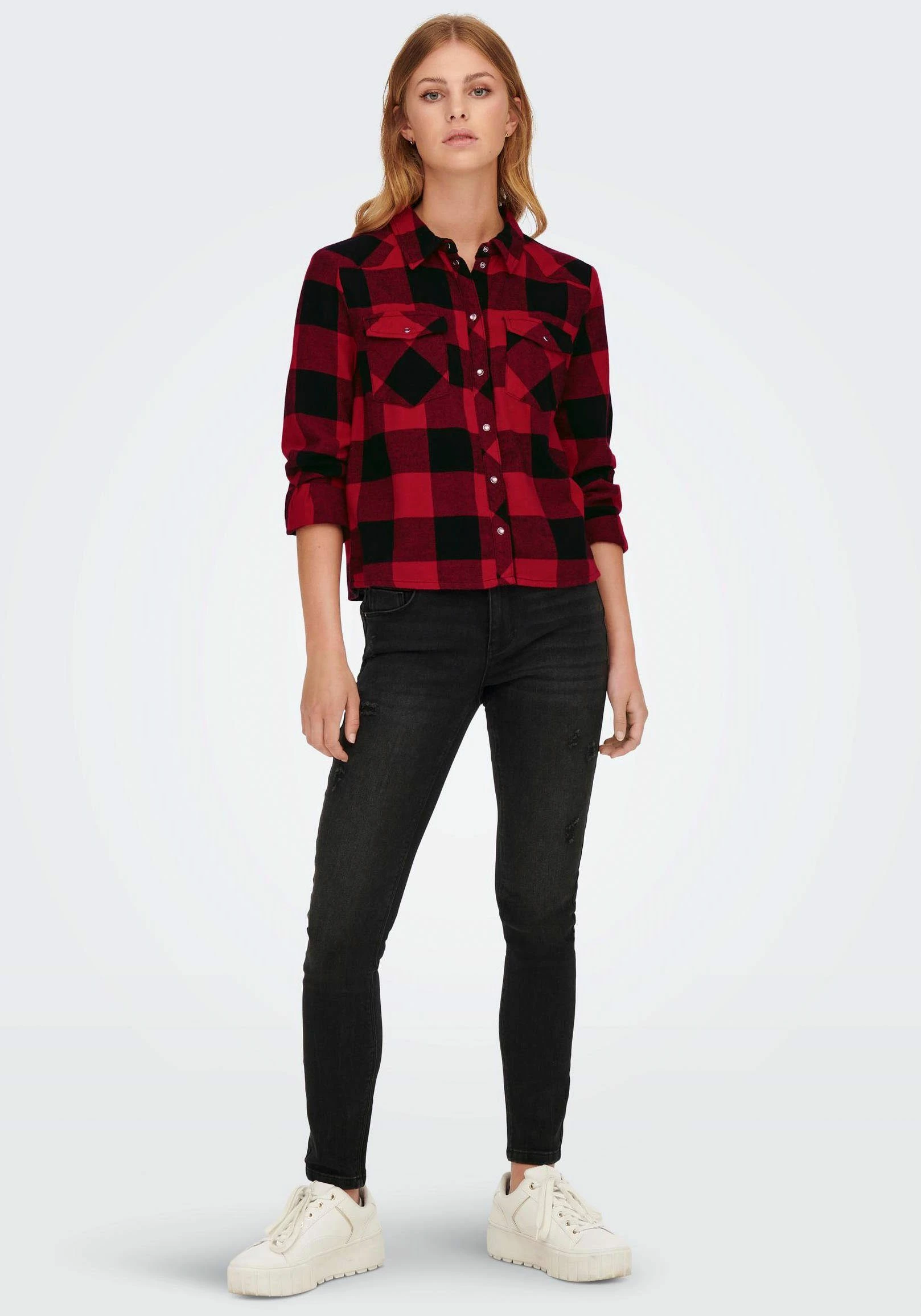 Only Karobluse »ONLNEW ROCK IT LS CHECK SHIRT WVN« 7 Only Karobluse »ONLNEW ROCK IT LS CHECK SHIRT WVN« – Bild 5
