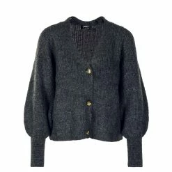 ONLY Damen Cardigan - Clare Knit Card - Dark Grey