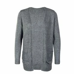 ONLY Damen Cardigan - Lesly Open Knit - Medium Grey Melange