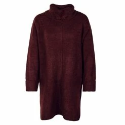 Alternative view of ONLY Kleid - Tatiana Rollneck Knit Long - Wine