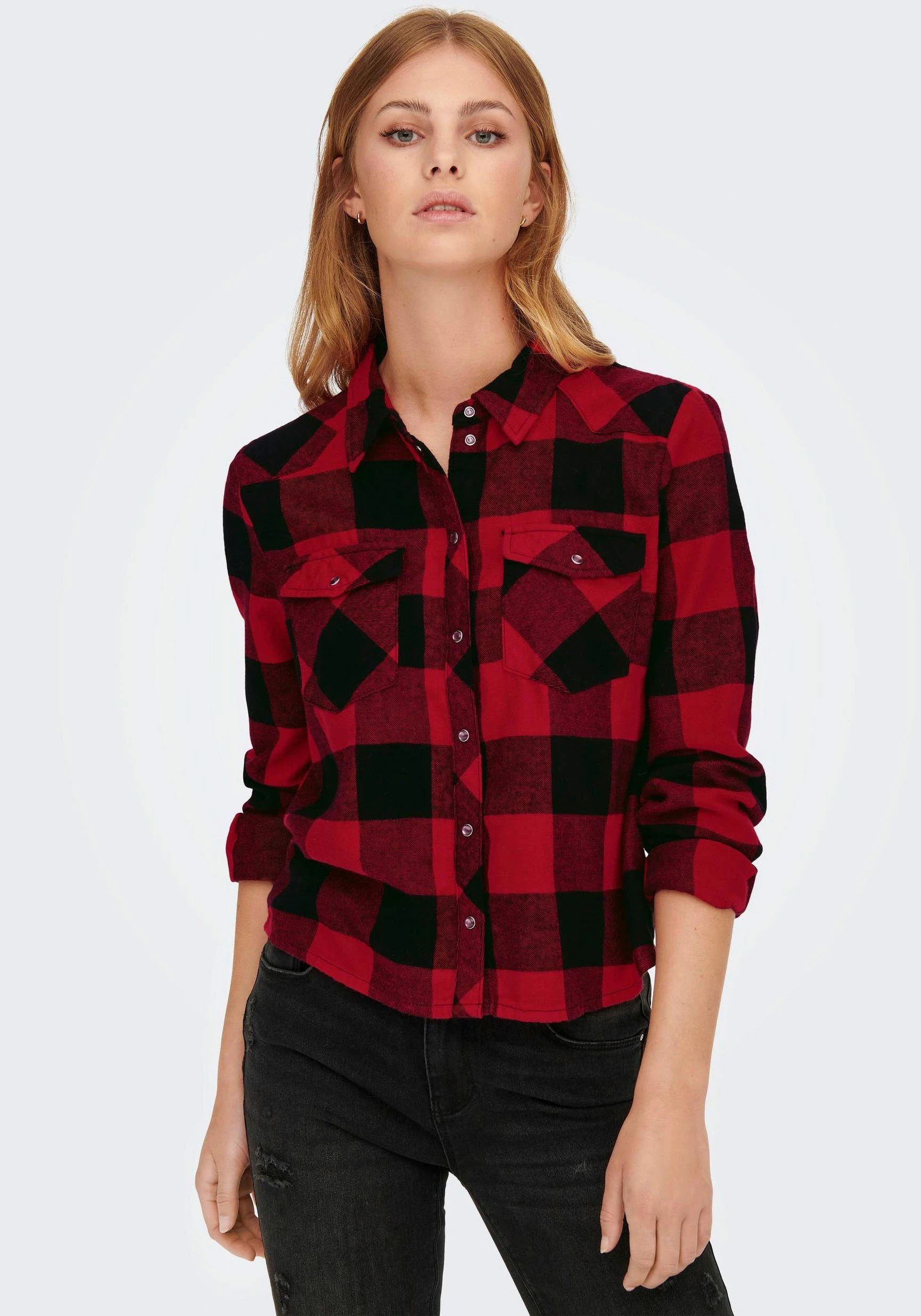 Only Karobluse »ONLNEW ROCK IT LS CHECK SHIRT WVN« 5 Only Karobluse »ONLNEW ROCK IT LS CHECK SHIRT WVN« – Bild 3