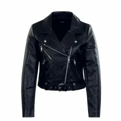 ONLY Damen Lederjacke - Vera Faux Leather Biker CC OTW - Black