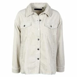 Alternative view of ONLY Damen Hemdjacke - Bitten Cord Shaket - Silver Line