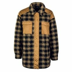 Alternative view of ONLY Damen Hemdjacke - Selma Quilt Mix Shacket - Coconut Black