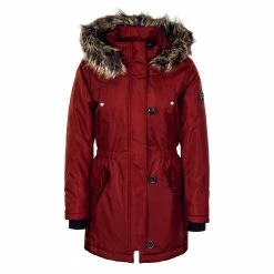 Alternative view of ONLY Damen Parka - Iris Fur Winter - Fired Brick
