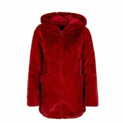 ONLY Damen Jacke - Malou Faux Fur - Red