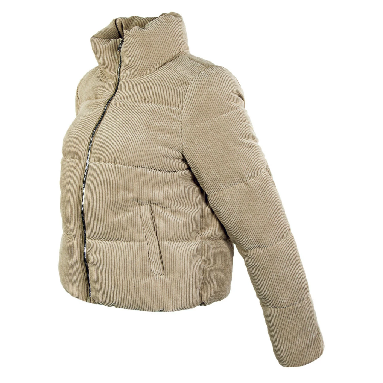 ONLY Damen Jacke - Dolly Corduroy Puffer - Crockery Beige 5 ONLY Damen Jacke - Dolly Corduroy Puffer - Crockery Beige – Bild 3