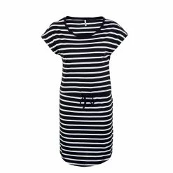ONLY Damen Kleid - May Life - Black / Stripe / White