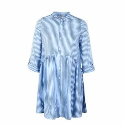 ONLY Damen Kleid - Ditte Life Stripe 3/4 Dress Cloud - Blue