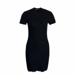 ONLY Damen Kleid - Lisa Rib - Black