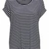 ONLY T-Shirt Halbarm ONLMOSTER STRIPE S/S O-NECK TOP JRS, Night Sky/CLOUD DANCER -ONLY SHOP 854b5ad8 83a7 1bbd 7f14 602a546a69d30EgI2nGzjsTpY 600x600