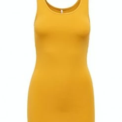 ONLY Top ONLLIVE LOVE LIFE S/L LONG TANK TOP, Golden Yellow