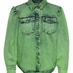 ONLY Jacke ONLCODY LS SHIRT DNM JACKET MAE, Green Ash