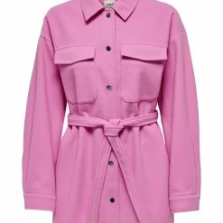 Only Hemdjacke »ONLY Dame Hemd-Jacke OnlNew Nea Oversize Shacket Übergangs-Jacke Gürtel«