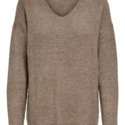 ONLY Pullover ONLCAMILLA V-NECK L/S PULLOVER KNT, Caribou/MELANGE