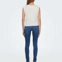 ONLY Bluse Halbarm ONLELISA S/S KNOT TOP JRS, Cloud Dancer -ONLY SHOP 994b48a7 b154 62a9 a814 b089703aa230 600x600