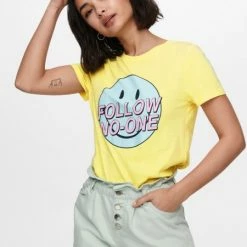 ONLY T-Shirt Halbarm ONLSMILEY LIFE REG S/S TOP BOX JRS, Sunshine/FOLLOW 13 ONLY T-Shirt Halbarm ONLSMILEY LIFE REG S/S TOP BOX JRS, Sunshine/FOLLOW -ONLY SHOP 9bde47a0 a125 76b6 8014 aa661c8ebbb8 600x600