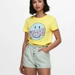 ONLY T-Shirt Halbarm ONLSMILEY LIFE REG S/S TOP BOX JRS, Sunshine/FOLLOW 10 ONLY T-Shirt Halbarm ONLSMILEY LIFE REG S/S TOP BOX JRS, Sunshine/FOLLOW -ONLY SHOP 9bde47a0 a125 76b6 8014 aa66882ba3b8 600x600