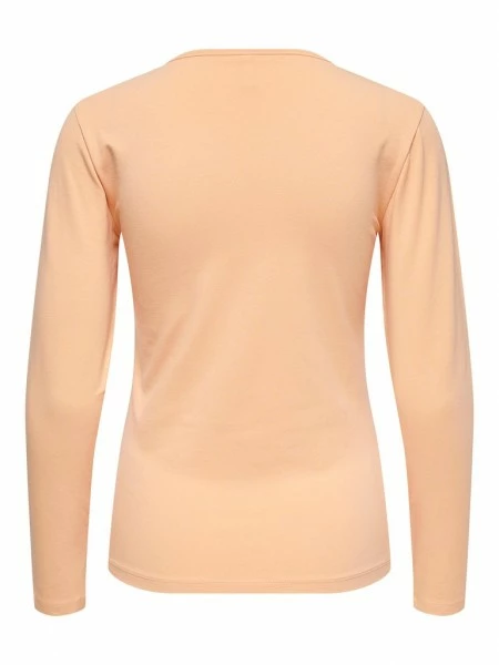 ONLY T-Shirt Langarm ONLLIVE LOVE LIFE L/S ONECK TOP NOO, Coral Sands 4 ONLY T-Shirt Langarm ONLLIVE LOVE LIFE L/S ONECK TOP NOO, Coral Sands – Bild 2