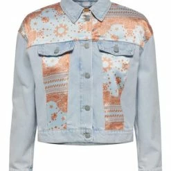 ONLY Jacke ONLCAMILLE LS PATCH DNM JACKET CRO, Light Blue Denim