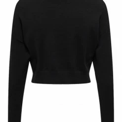 Alternative view of ONLY Pullover ONLIBI LS CROP O-NECK CC KNT, Black