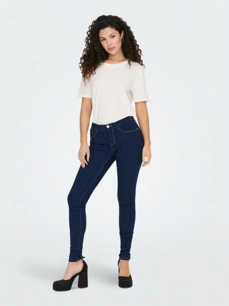 ONLY Jeans ONLRAIN LIFE REG SKINNY DNM NOOS, Dark Blue Denim/PIM550 7 ONLY Jeans ONLRAIN LIFE REG SKINNY DNM NOOS, Dark Blue Denim/PIM550 – Bild 5