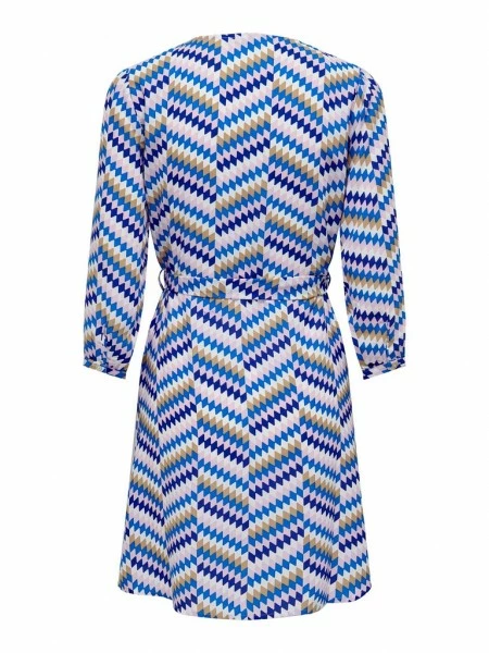 ONLY Kleid ONLSTELLA LIFE 3/4 V-NECK DRESS PTM, Bluing/Sea Zig Zag 4 ONLY Kleid ONLSTELLA LIFE 3/4 V-NECK DRESS PTM, Bluing/Sea Zig Zag – Bild 2