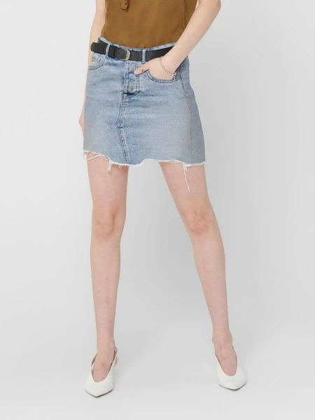 ONLY Rock ONLSKY REG SKIRT RW EDGE DST PIM22W, Light Blue Bleached Denim 8 ONLY Rock ONLSKY REG SKIRT RW EDGE DST PIM22W, Light Blue Bleached Denim – Bild 6