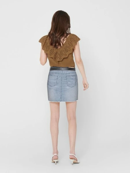 ONLY Rock ONLSKY REG SKIRT RW EDGE DST PIM22W, Light Blue Bleached Denim 6 ONLY Rock ONLSKY REG SKIRT RW EDGE DST PIM22W, Light Blue Bleached Denim – Bild 4