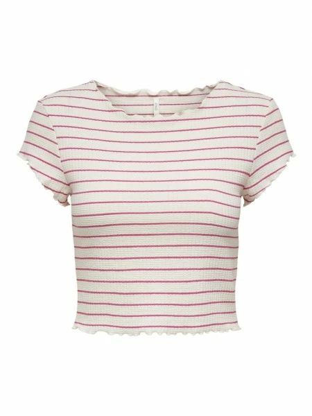 ONLY Bluse Halbarm ONLANITS S/S CROPPED TOP JRS, Very Berry/Cloud Dancer 4 ONLY Bluse Halbarm ONLANITS S/S CROPPED TOP JRS, Very Berry/Cloud Dancer – Bild 2