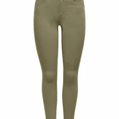 ONLY Hose ONLBLUSH MID SK ANK RAW COL PNT, Aloe