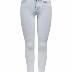 ONLY Jeans ONLBLUSH LIFE MID SK RAW AK REA298, Light Blue Denim