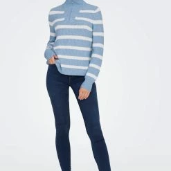 Only Stehkragenpullover »ONLCOCO L/S ZIP PULLOVER EX KNT« In Streifen Optik -ONLY SHOP c073e8bd e48c 57ea 965f 112644a211b7