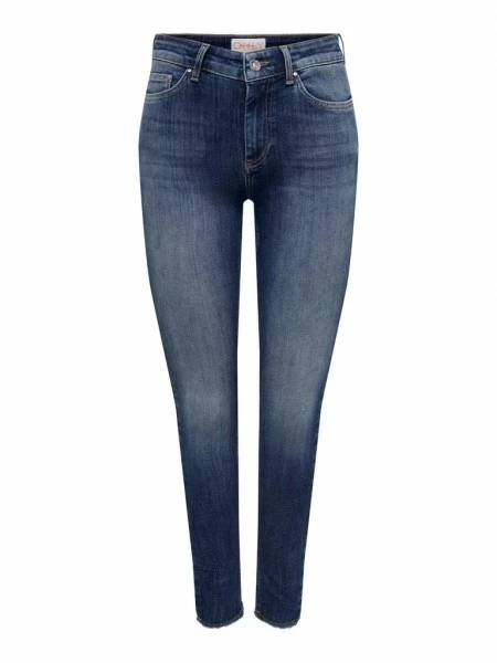 ONLY Jeans ONLBLUSH MID SK ANK RAW DNM REA194, Medium Blue Denim 3 ONLY Jeans ONLBLUSH MID SK ANK RAW DNM REA194, Medium Blue Denim