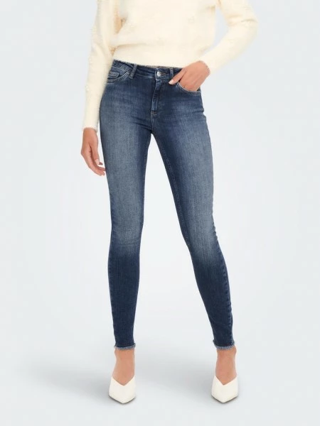 ONLY Jeans ONLBLUSH MID SK ANK RAW DNM REA194, Medium Blue Denim 5 ONLY Jeans ONLBLUSH MID SK ANK RAW DNM REA194, Medium Blue Denim – Bild 3