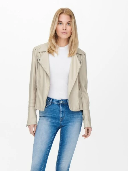 ONLY Jacke ONLGEMMA FAUX LEATHER BIKER OTW NOO, Silver Lining 6 ONLY Jacke ONLGEMMA FAUX LEATHER BIKER OTW NOO, Silver Lining – Bild 4