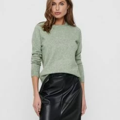 ONLY Pullover ONLLESLY KINGS L/S PULLOVER KNT NOO, Basil/W. MELANGE -ONLY SHOP c9efaddf 5042 0990 9714 3b1188a078d5 600x600