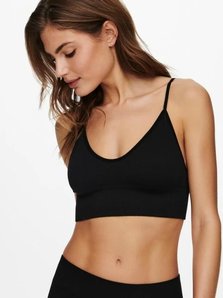 ONLY Top ONLVICKY RIB SEAMLESS V-NECK TOP N, Black 8 ONLY Top ONLVICKY RIB SEAMLESS V-NECK TOP N, Black – Bild 6